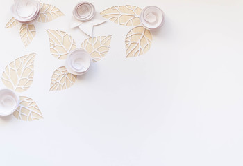 Hello, spring! White paper flowers