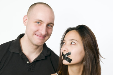 satisfied man with woman