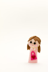 Naklejka premium 笑顔の女の子の人形