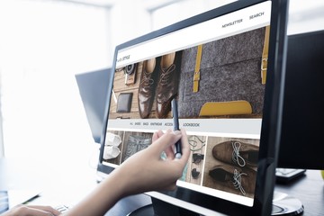 Composite image of shop with style homepage - obrazy, fototapety, plakaty