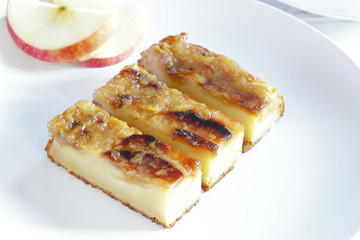 Slices of delicious Homemade apple tart