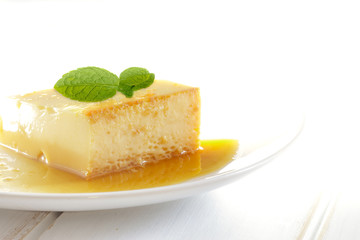 Homemade Caramel custard or Flan.