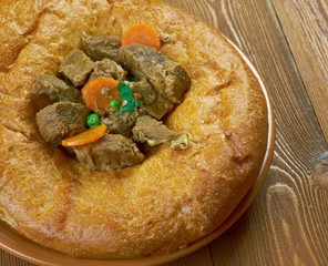 Arab flapjackwith beef sauce