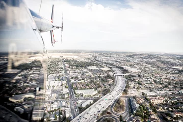 Fotobehang Los angeles aerial view from helicopter © oneinchpunch