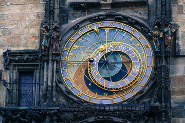 detail of prague astronomical clock