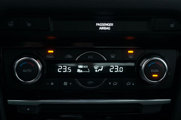 Climate control unit in the new car.