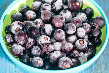 frozen berries closeup