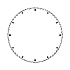 clock face blank isolated on white
