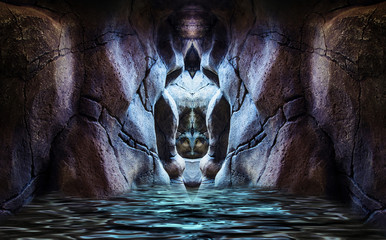 abstract sacred cave