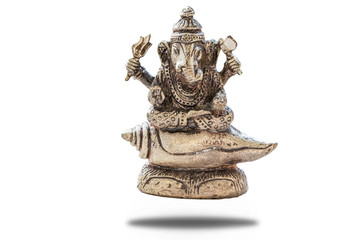 ganesha statue,Hindu god isolated on white background with clipping path.