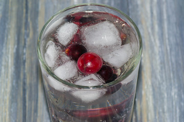 frozen berries closeup