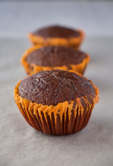 Homemade chocolate muffins