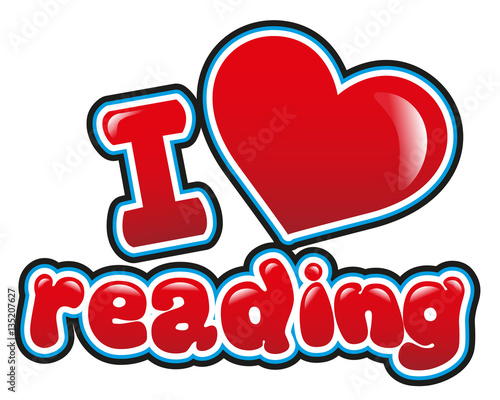 “I love reading” Imágenes de archivo y vectores libres de derechos en