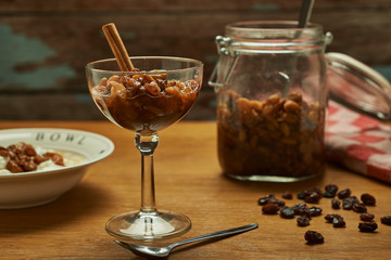 raisin on brandy (boerenjongens) according to old Dutch recipe.