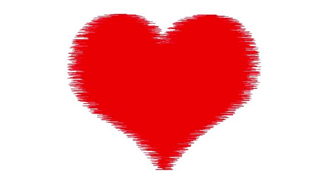 gemaltes Herz zum Valentinstag mit Hintergrund
