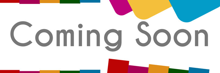 Coming Soon Colorful Abstract Background 
