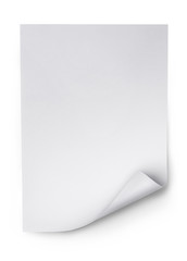 White blank sheet of paper
