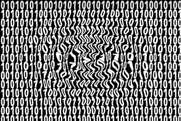 Abstract Technology Pattern. Stream of Binary Computer Code. Com