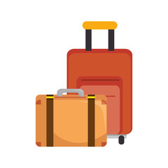 suitcase travel isolated icon vector illustration design