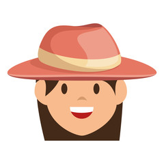 woman avatar character isolated icon vector illustration design