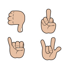 Set of hand signals