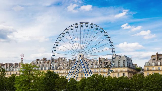 Timelapse La petite roue - Jardin des Tuileries Paris, France