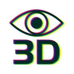 Obraz premium human eye and 3D over white background. augmented reality concept. vector illustration