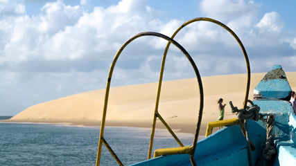 Contrast of colors between sand and blue sky