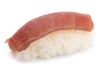 sushi auf weissem hintergrund