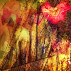 grunge floral card design