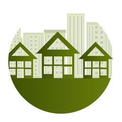 green city ecology buildings vector illustration design