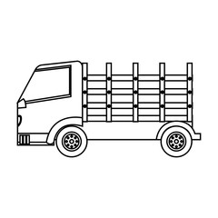 Stakes truck isolated icon vector illustration design