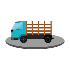 Fototapeta premium Stakes truck isolated icon vector illustration design