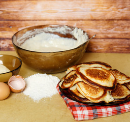 Pancakes. Ingredients for the pancakes.