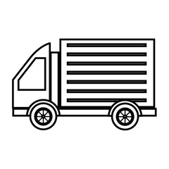 truck delivery vehicle isolated icon vector illustration design
