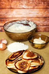 Pancakes. Ingredients for the pancakes.