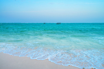 Low tide on tropical beach