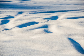 Fototapeta na wymiar Snow traces