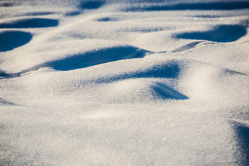 Fototapeta na wymiar Snow traces