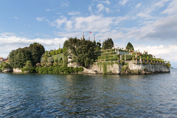 Fototapeta na wymiar Isloa Bella in Lake Maggiore near Stresa Italy