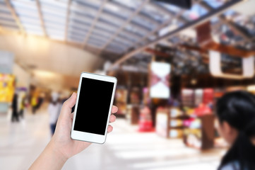 People use smart phone for online shopping, Marketing Human beha