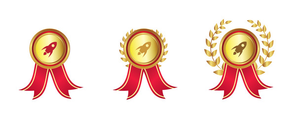 Medaillen - Gründung - Wettbewerb - Erfolg - Rakete