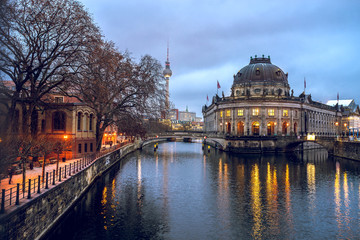 View at Museum Island in Berlin at dusk. © Alen Ajan