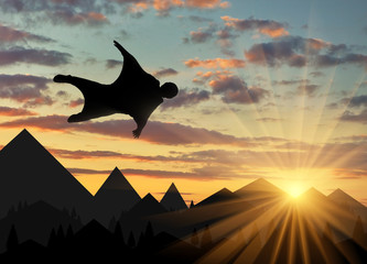 Wingsuit extreme sports