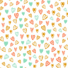 vector seamless heart  background