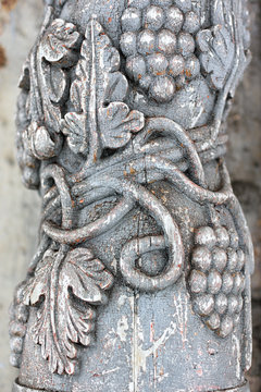 The Old carving wood ornament