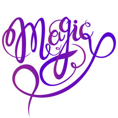 Lettering Magic for your design, isolated on the white background