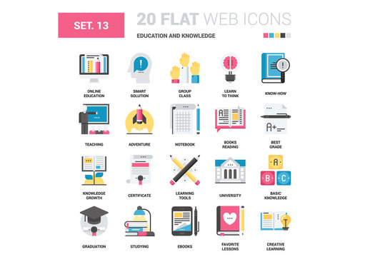 20 CMYK-Styled Education Icons