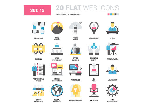 20 CMYK-Styled Business Icons