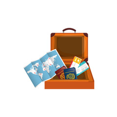 Travel suitcase isolated icon vector illustration graphic design